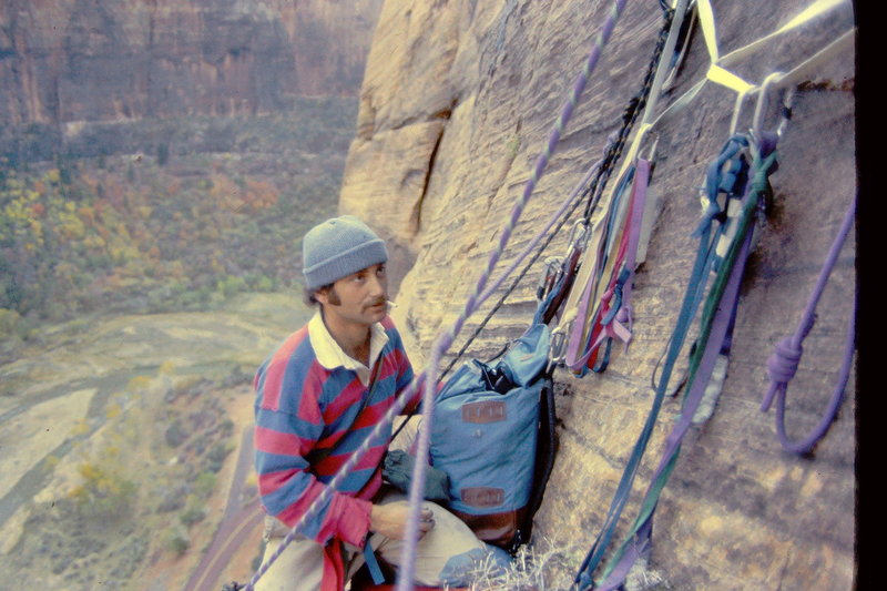 Ron Olevsky on Touchstone Wall, from the Les Ellison archives