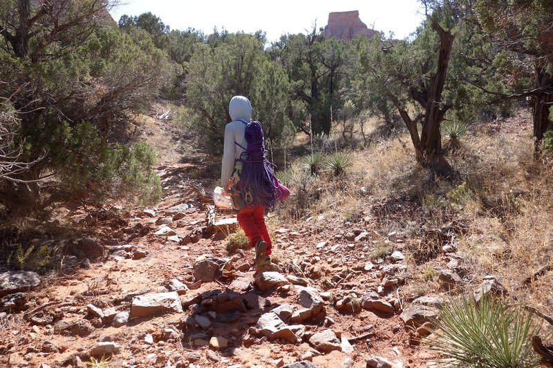 Hike between Sentinel Spire and Independence Monument. Doing two towers in a day is the way to go!