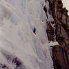 Setting up the belay for pitch 2