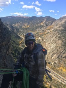 Literally hasn't even hiked Royal before....lucky SOB on 1st multipitch.