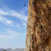 Maria enjoying a great view on the repel descent.