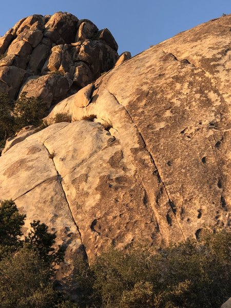 Far left side of Outward Bound Slab