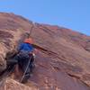 Excellent hand crack on pitch three of the original route.