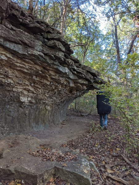 Follow this section of overhang around and it will lead you right to Jays Lair.