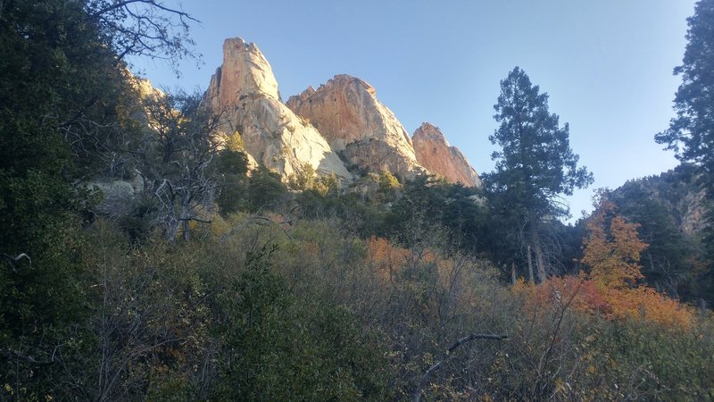 A unique perspective of the Sea Gods from the canyon below. The amount of suffering endured to get this shot cannot be overstated.