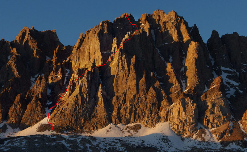 A late spring 2013 view of Thunderbolt, Starlight and North Pal at sunset.