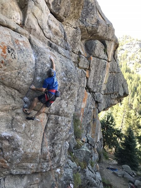 Sticking the crux slap/lunge.