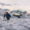 Top of the ice step pitches on Kautz