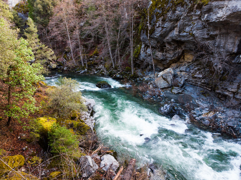 The rushing river in March