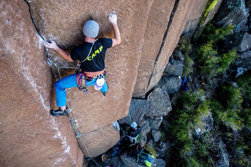 Entering the crux.  Corey McCarthy Photo.