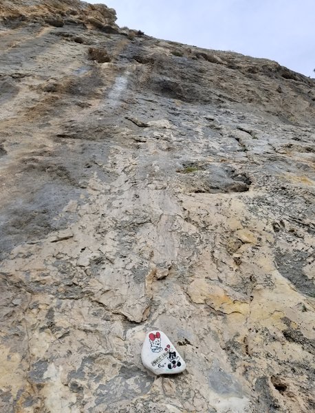 Grignotte,  Madeleine and Marie-Laure all share the first pitch until the last bolts where they separate to their own independent anchors.