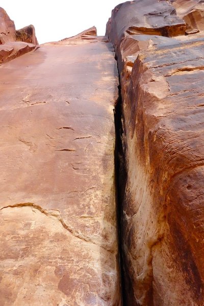 Looking up from the base.