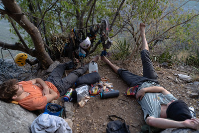Bivy ledge after pitch 12