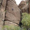 A climber on "Easy Pool"