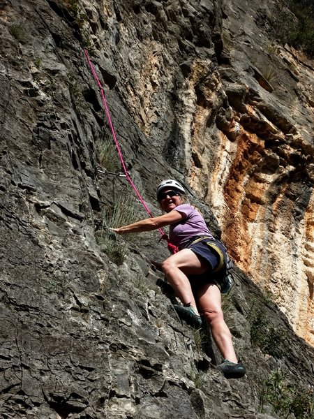 Starting slab on Floppy - Jen enjoying the day October 2019