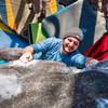 Jeremy Jurgevich making the hard gaston move on French Maid (V7).
<br>

<br>
Climber: @grtfldeadhd22
<br>
Photo: @dirtysouthclimber