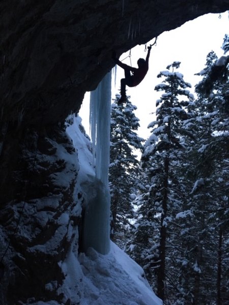 Jordanna approaching the crux