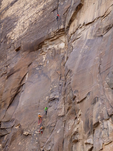 Climbers on P1 and P2