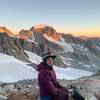 Jonesie enjoying a quick rest to watch the sunrise on Gannet Peak from the top of Dinwoody Pass. August 13th 2019