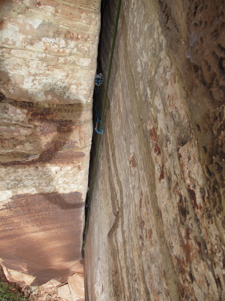 Looking down while cleaning on lower. Such a great crack!