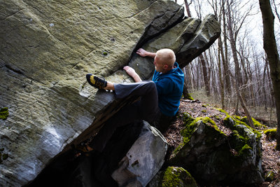 Klein figuring out the exit moves on Slopey Seconds.