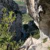 The via ferrata approach to the Hulk sector. Somehow the approach was more memorable than the climbing!