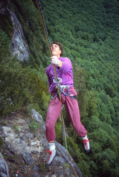 Terry Lien testing a prototype GriGri