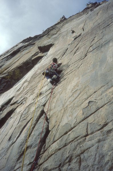 Maurice Reed leading the Y-Crack pitch, Oct. 10, 1983.