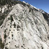 View of the The Pawn, Eastern Buttress, from the top of Path of the Argonian on the Western Buttress.