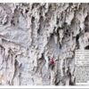 Once you get past the hard vertical climbing in the Great Arch, you are rewarded with some of the wildest tufas on the planet. Photo by Lafouche from the Petzl guide.