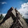 Cory sitting on the summit.
<br>

<br>
The picture was taken from the Dirty Deed rap rings.