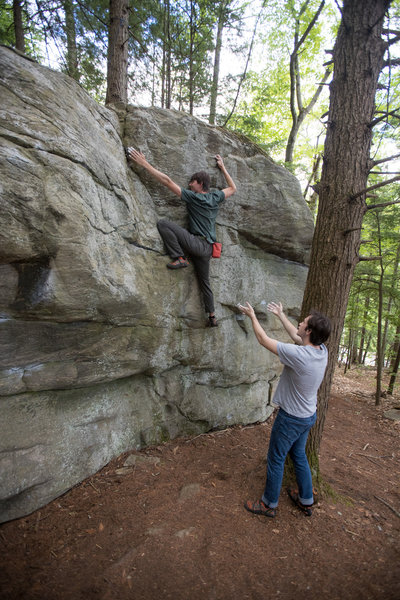 Jaidon Lalor reaching for the hold on Jump Start