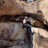 Rappeling into the cave - Small Overhang