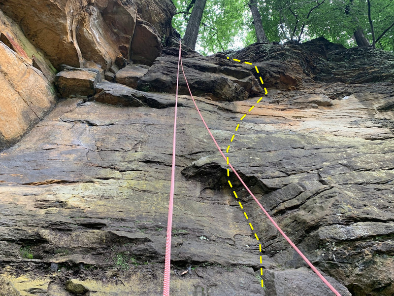 Mental Blocks and Root Route from the Belay point