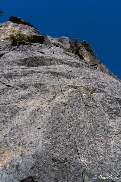 Rope on well bolted unknown route on lower buttress