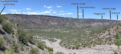 White Rock crags - taken from east of the Rio at approximately 35.792, -106.187