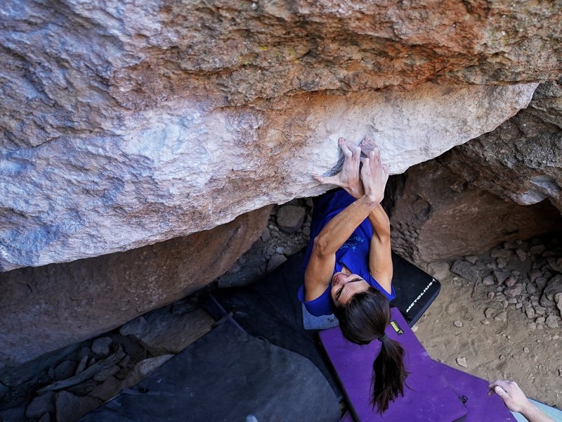Debbie working the moves on Pow Pow