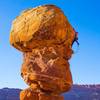 Dangling off aiders on the Happy Turk Hoodoo.  Cold autumn days in the desert are dreamy!