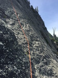 Looking up the slab on P2. There is much more pro than is pictured.