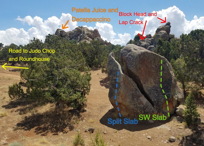 Split Boulder - west side