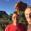 Two old farts climbin' & jivin'. Looks like the homeless guy found an old crazy guy to take a pic with him. Conning tower in the background.