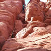 Aaron leading P1 of Regular Route, Queen Victoria, Sedona, AZ