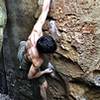 Mark Ulbrich setting up for the crux.