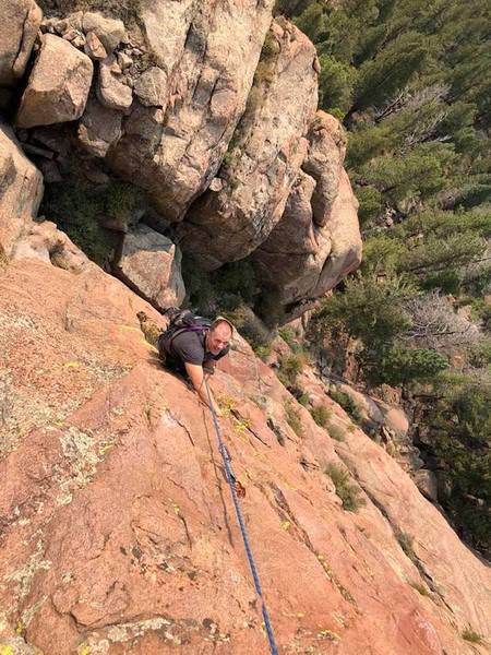 Looking down from the top of pitch 3.