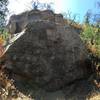 Updated photo of the first bolder in the Hideout, (Foothill trail Boulder)