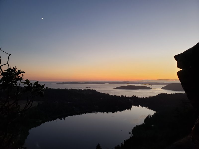 Rapping from the Springboard ledge at sunset