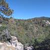 Upper Dinosaur Rock from behind Campsite #2, Keller Peak