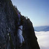 traverse pitch guye peak with valley full of fog