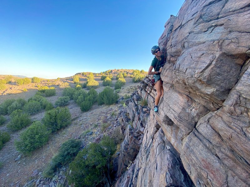 Maya Barnes flashes a smile at the top of First Light.