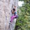 Debbie entering the crux